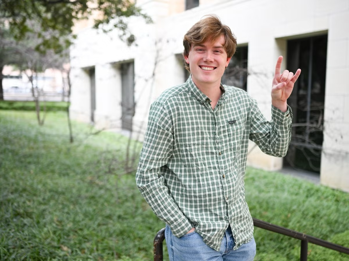 Joseph Kirchhoff on the UT Austin campus